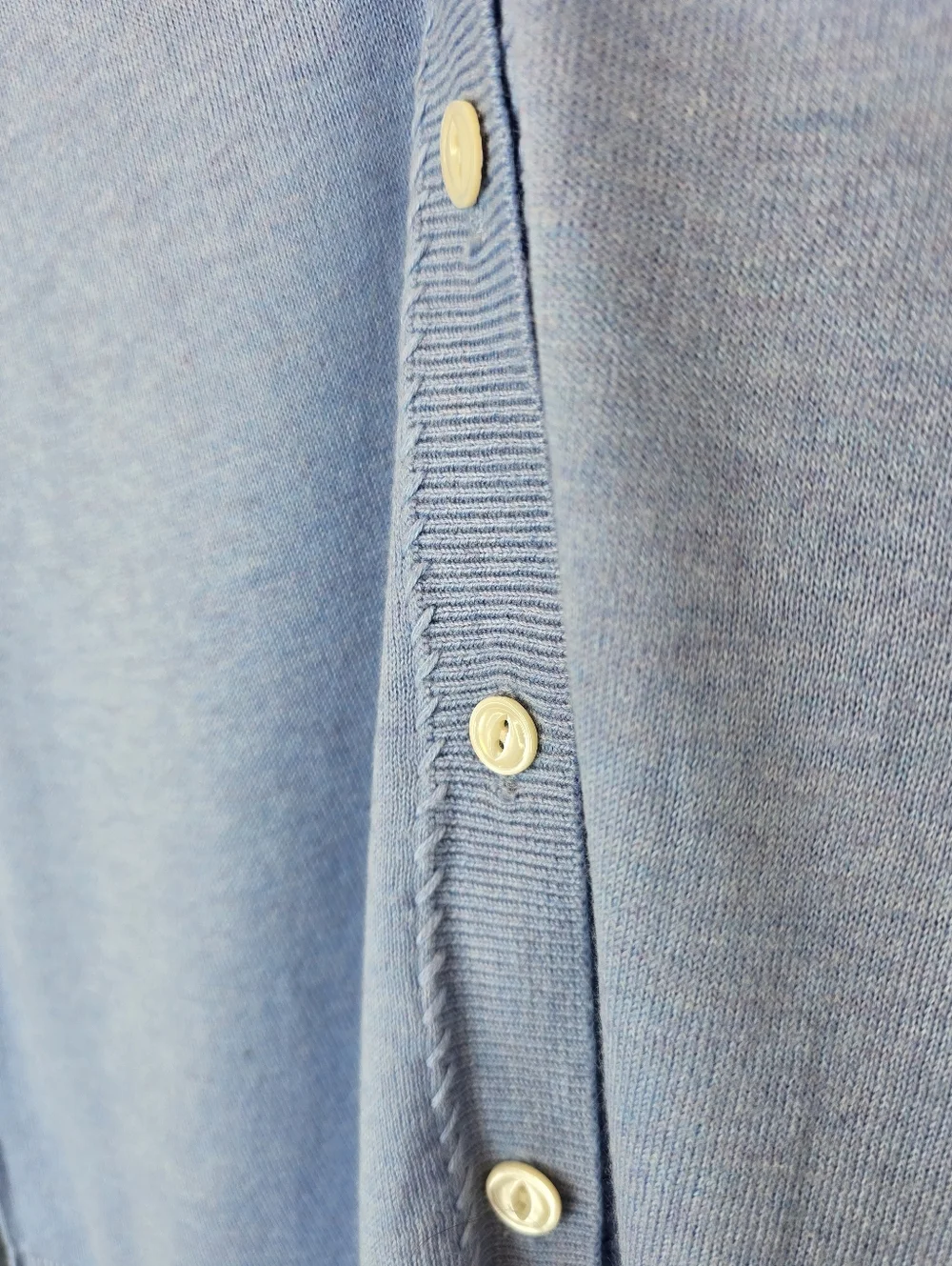 Banana Republic Sky Blue Knit Sweater Size M 85% Cotton 15% Wool - Picture 6 of 11